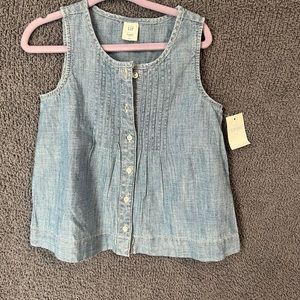 Girls brand new Jean tank top